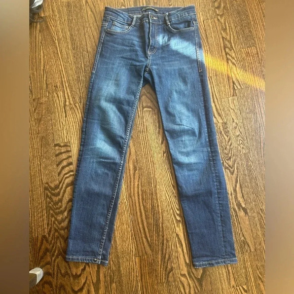 Zara White and Blue Denim Cropped and Skinny Jeans Bundle Size 6 - Picture 6 of 7